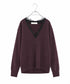 14G wool layered scallop-lace top