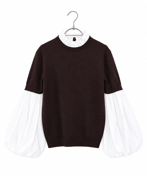 【先行予約1000ポイントプレゼント】14G wool 2way sleeve top
