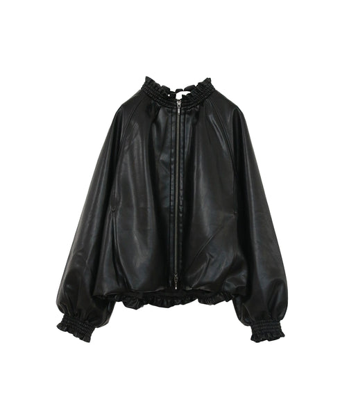 soft eco-leather blouson