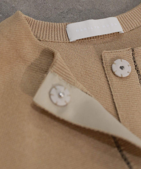 paper knit embroidery peplum jacket