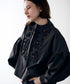 【SOI-MeME】code embroidery pearl blouse