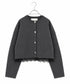 10/16発売予定 polyester milano rib scallop-lace hem cardigan