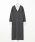 striped shirt layered knit one-piece