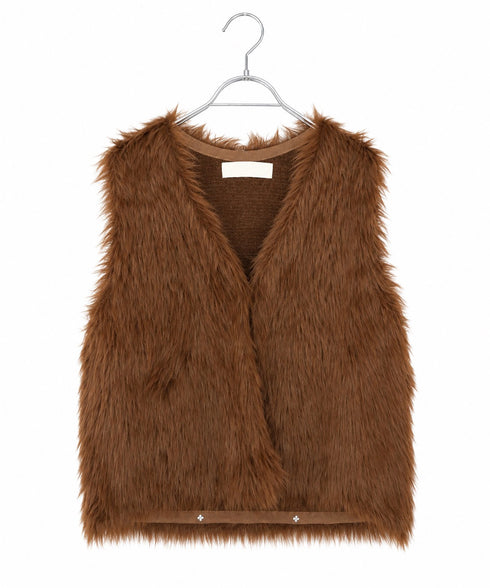 10/16発売予定 2way shaggy knit vest