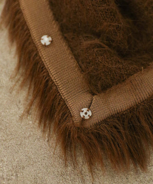 10/16発売予定 2way shaggy knit vest