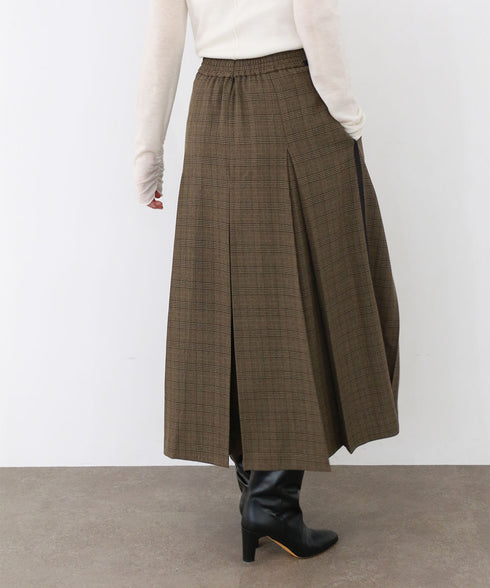 【再入荷】glen check box tuck skirt