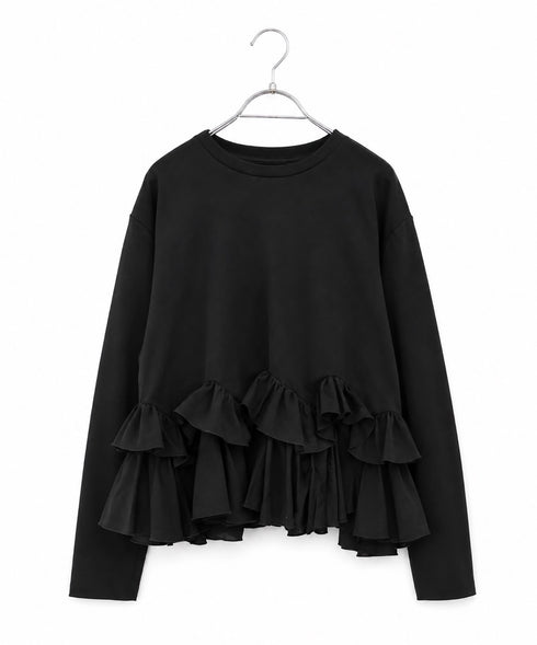 spiral ruffle cutsew top