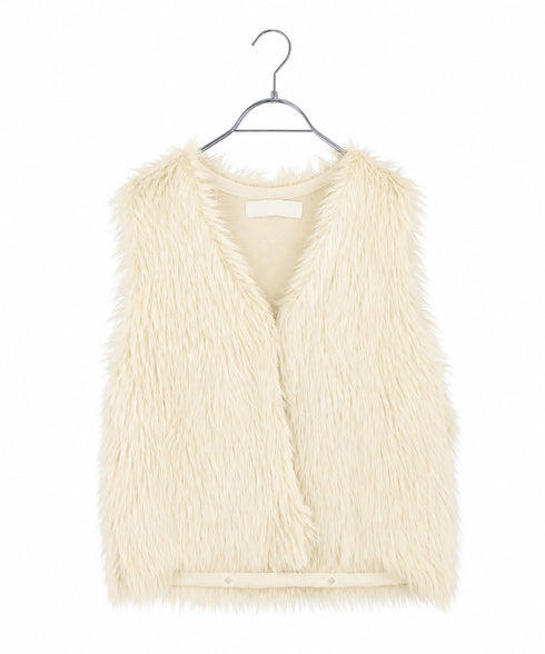 10/16発売予定 2way shaggy knit vest
