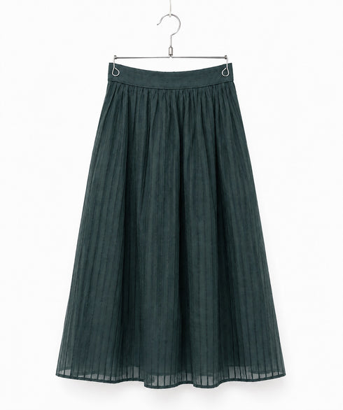 sheer velour flare skirt