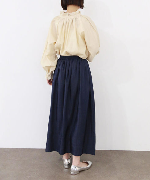 Sheer jabot lace blouse