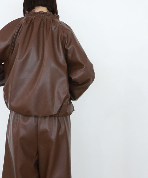 soft eco-leather blouson