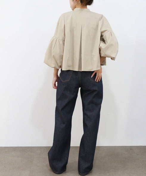 【SOI-MeME】diamond tuck embroidery blouse