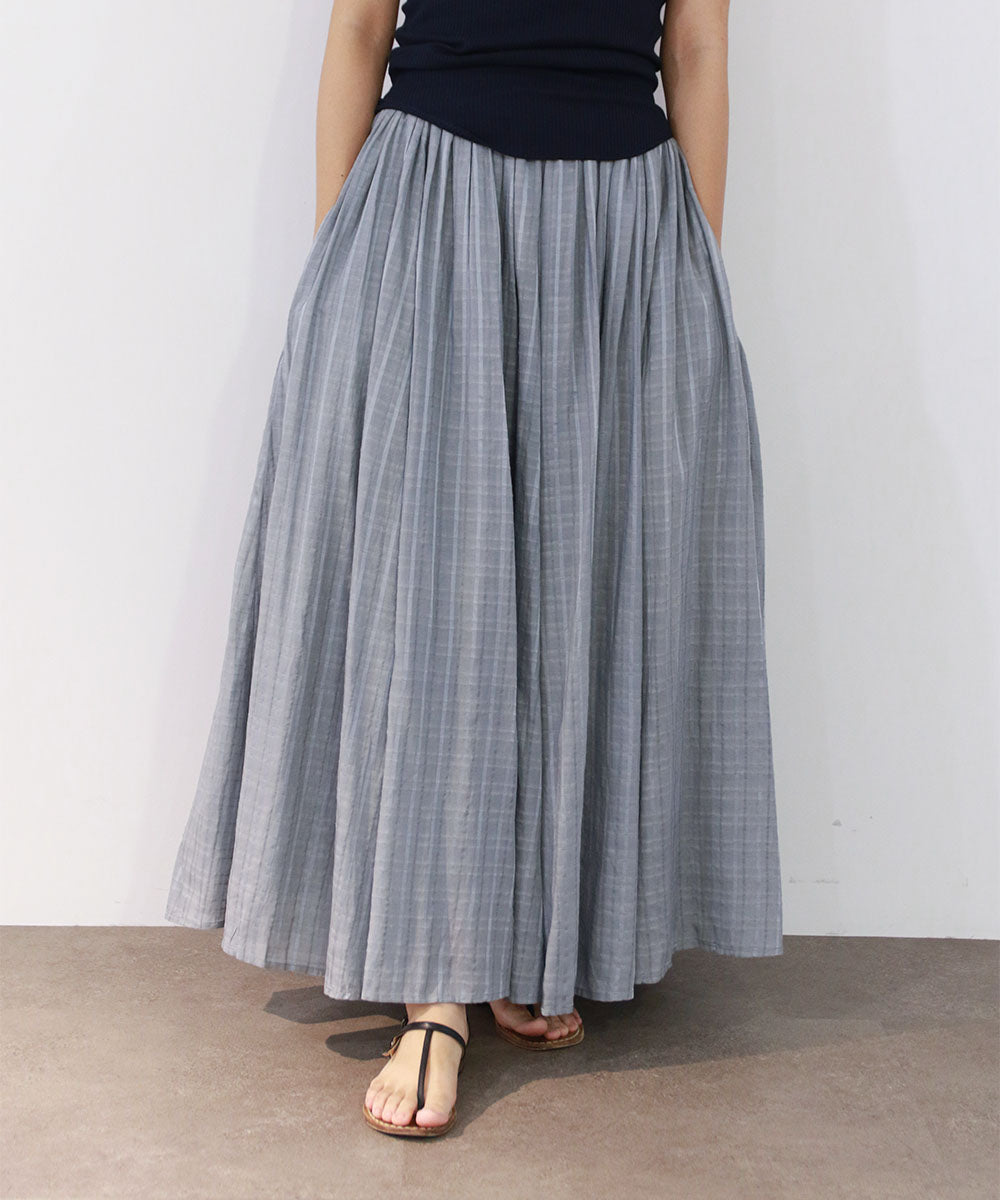 sheer check tuck gather skirt – MARILYN MOON OFFICIAL ONLINE SHOP