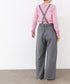 warm pinstripe suspender pants