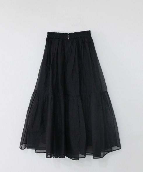 【再入荷】sheer starched cotton gather skirt