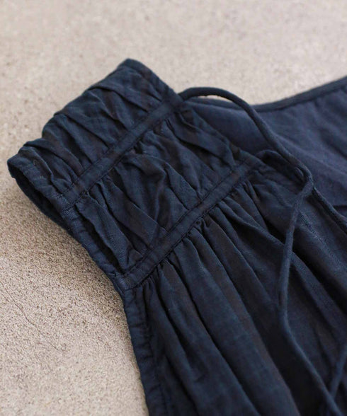 sheer check 2way gathered dress