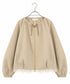 scallop-lace hem twill blouson