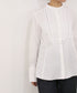 pin tuck bosom embroidery blouse