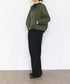 scallop-lace hem twill blouson