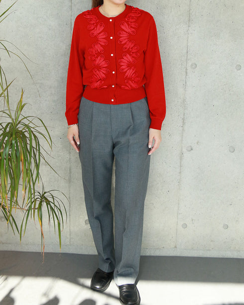 【再入荷】code embroidery cardigan