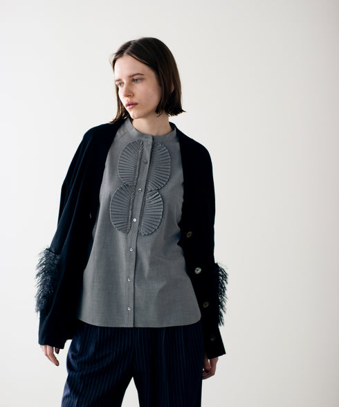 再入荷【SOI-MeME】pleats jabot blouse