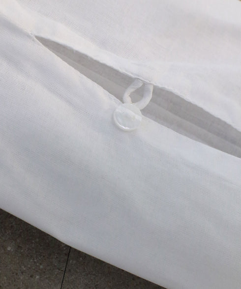 sheer starched cotton lace flare blouse