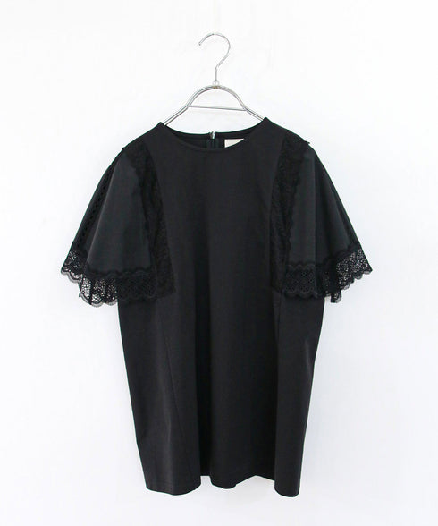 laced handkerchief sleeve cut-sew