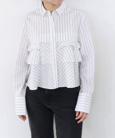 layered raffle blouse