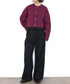 10/16発売予定 polyester milano rib scallop-lace hem cardigan