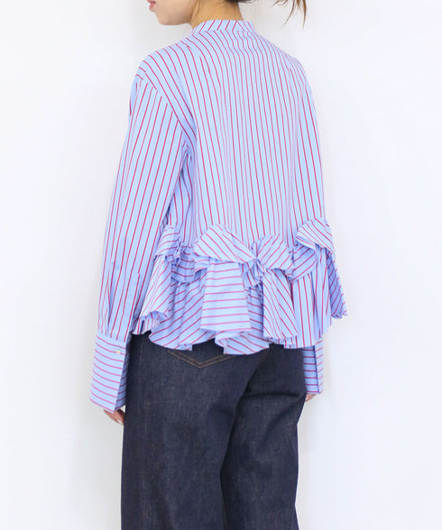 <9/4発売>spiral ruffle modern blouse