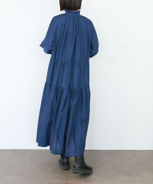 sheer jabot lace dress