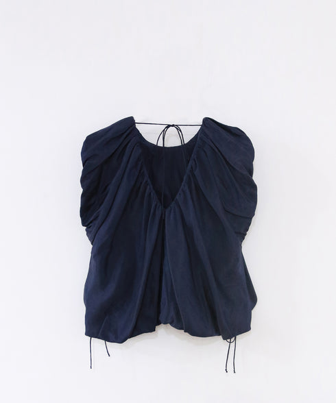 viscose satin balloon blouse