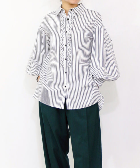 tuck frill modern volume shirt