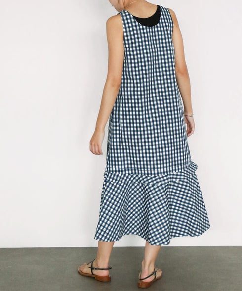 gingham check 2way dress