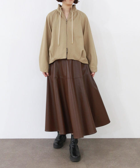 warm pinstripe blouson