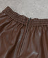 soft eco-leather circular skirt