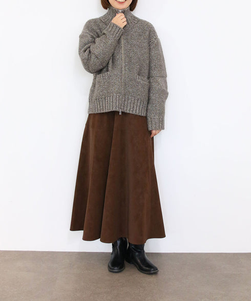 10/9発売予定【SOI-MeME】lame knit high neck blouson
