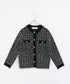 【SOI-MeME】tweed knit fringe jacket