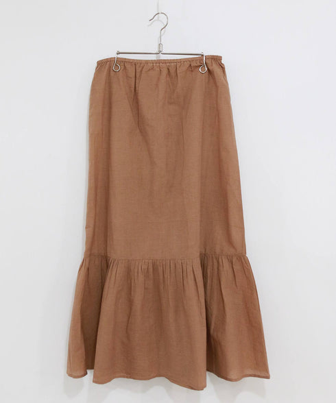 sheer starched cotton lace tiered skirt