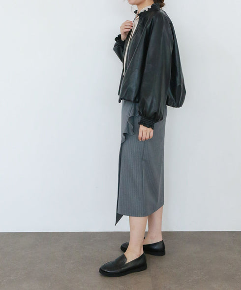 soft eco-leather blouson