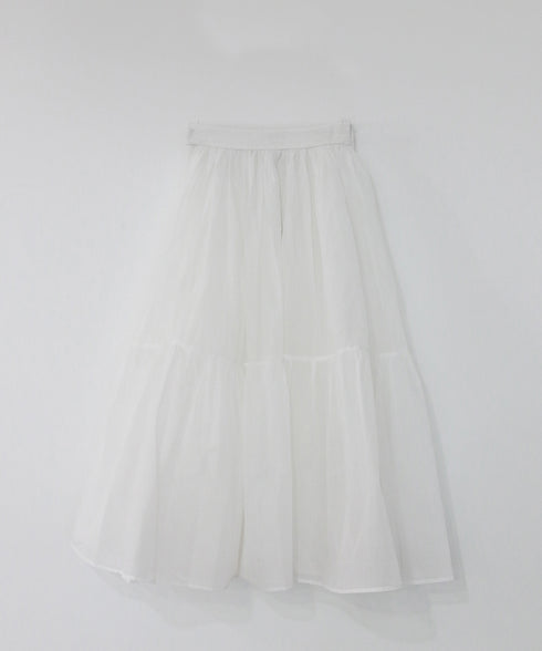 【再入荷】sheer starched cotton gather skirt