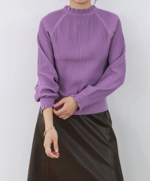 rayon nylon ripple 2way cardigan