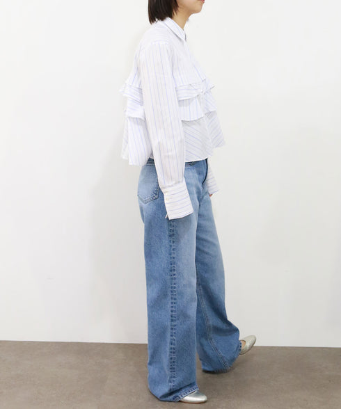 layered raffle blouse