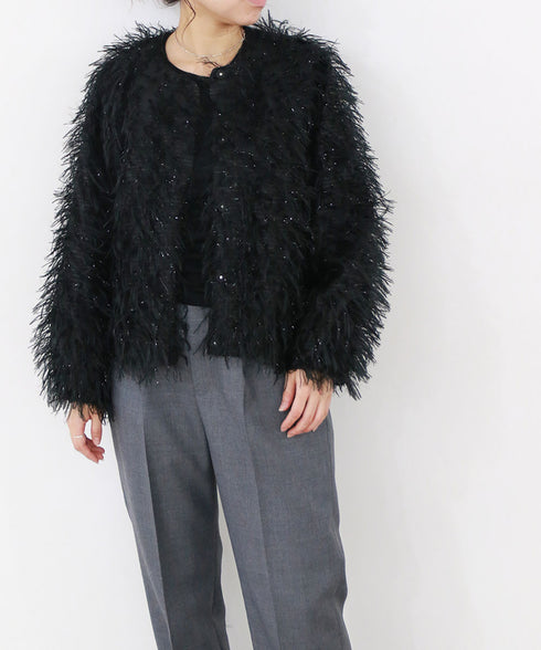 【SOI-MeME】sheer fringe jacket