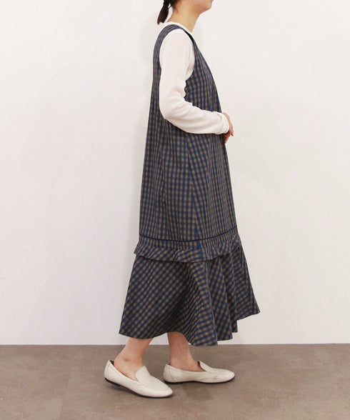 gingham check 2way dress