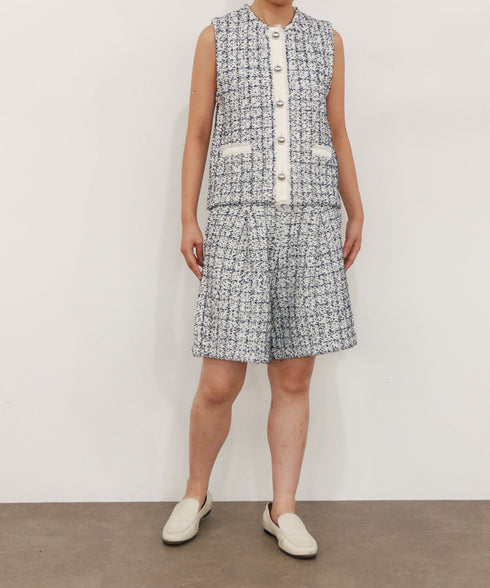 【予約】tweed knit short pants