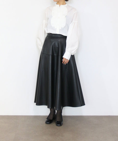 【SOI-MeME】pleats jabot modern sleeve blouse