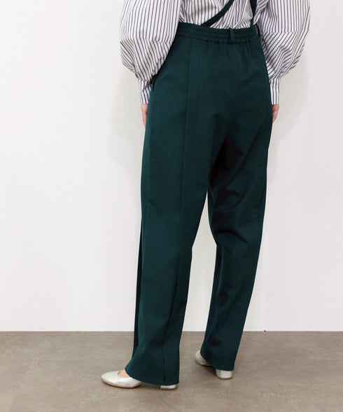 【SOI-MeME】suspenders tucked curve pants