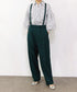 【SOI-MeME】suspenders tucked curve pants