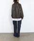 soft eco-leather padded midi blouson